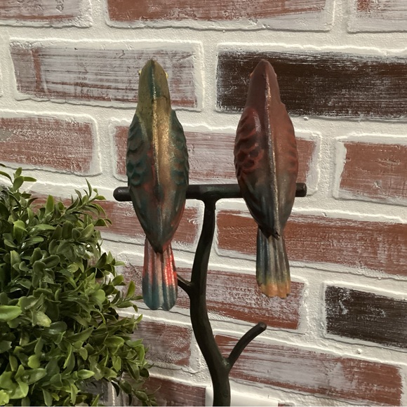 Metal Crafted Birds on a Perch - Beautiful Decor Piece - Bird Lovers Item - Picture 4 of 11